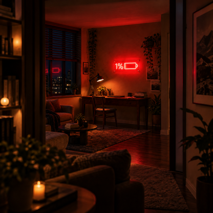 Low Battery - Neon Sign
