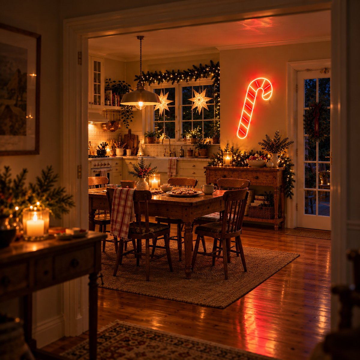 Candy Cane - Neon Sign