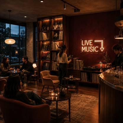 Live Music - Neon Sign