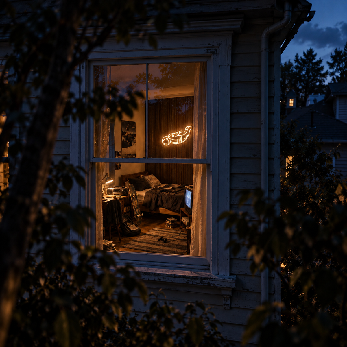 Astronaut Falling - Neon Sign