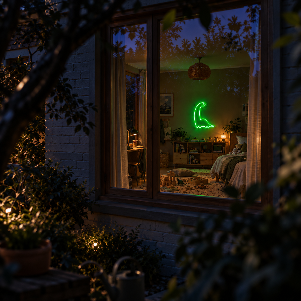 Long Neck Dino - Neon Sign