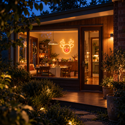 Red Nose Reindeer - Neon Sign