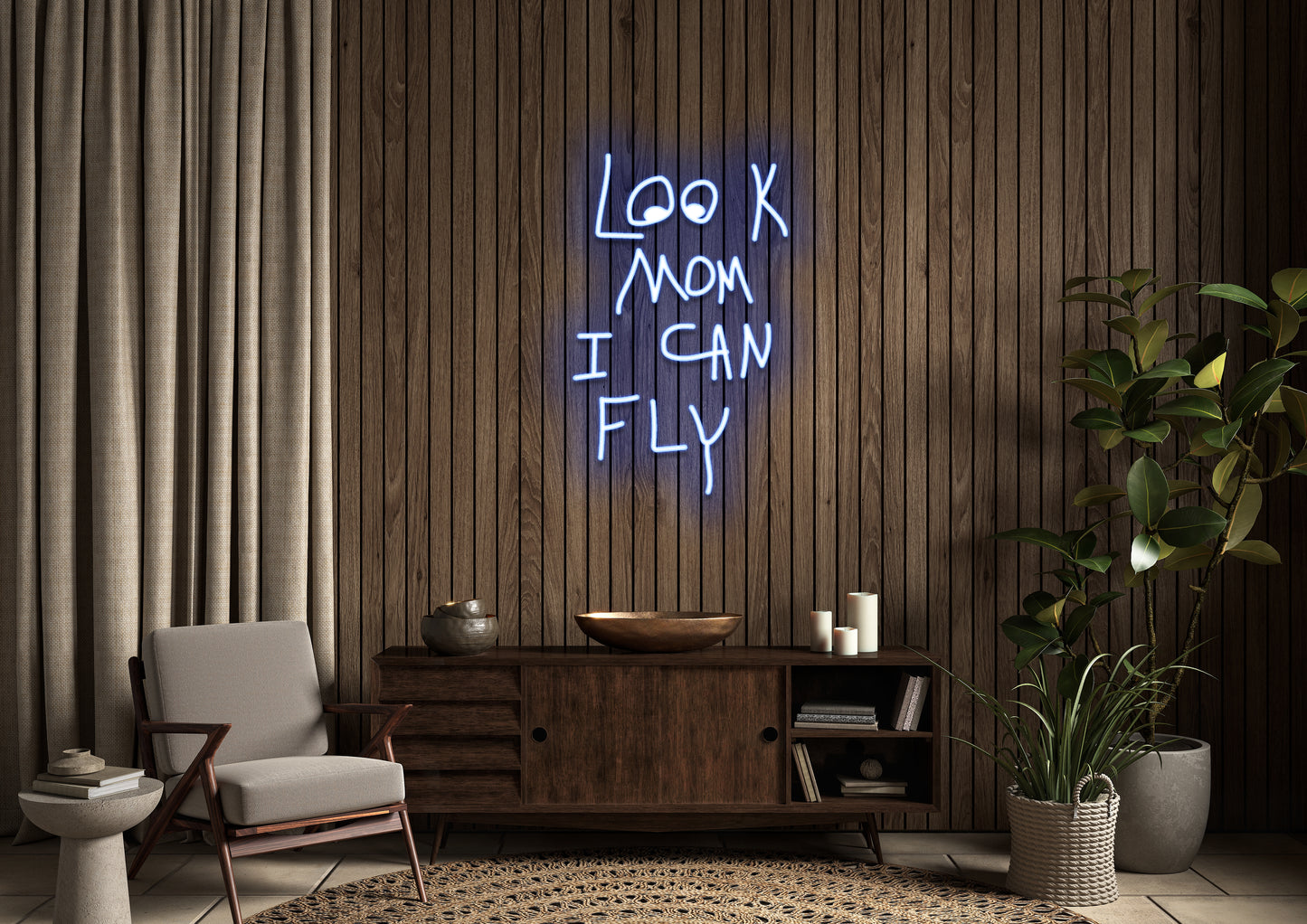 Look Mum I Can Fly - Neon Sign