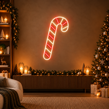 Candy Cane - Neon Sign