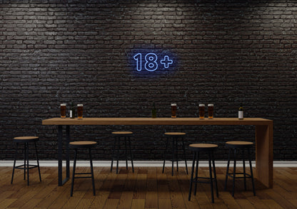 18+ - Neon Sign
