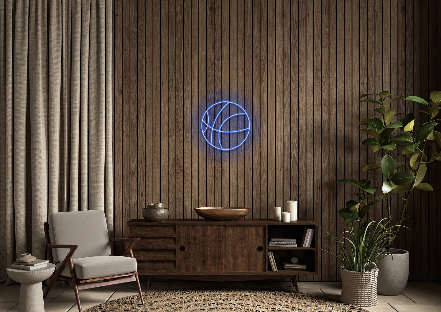 Basketball - Neon Sign