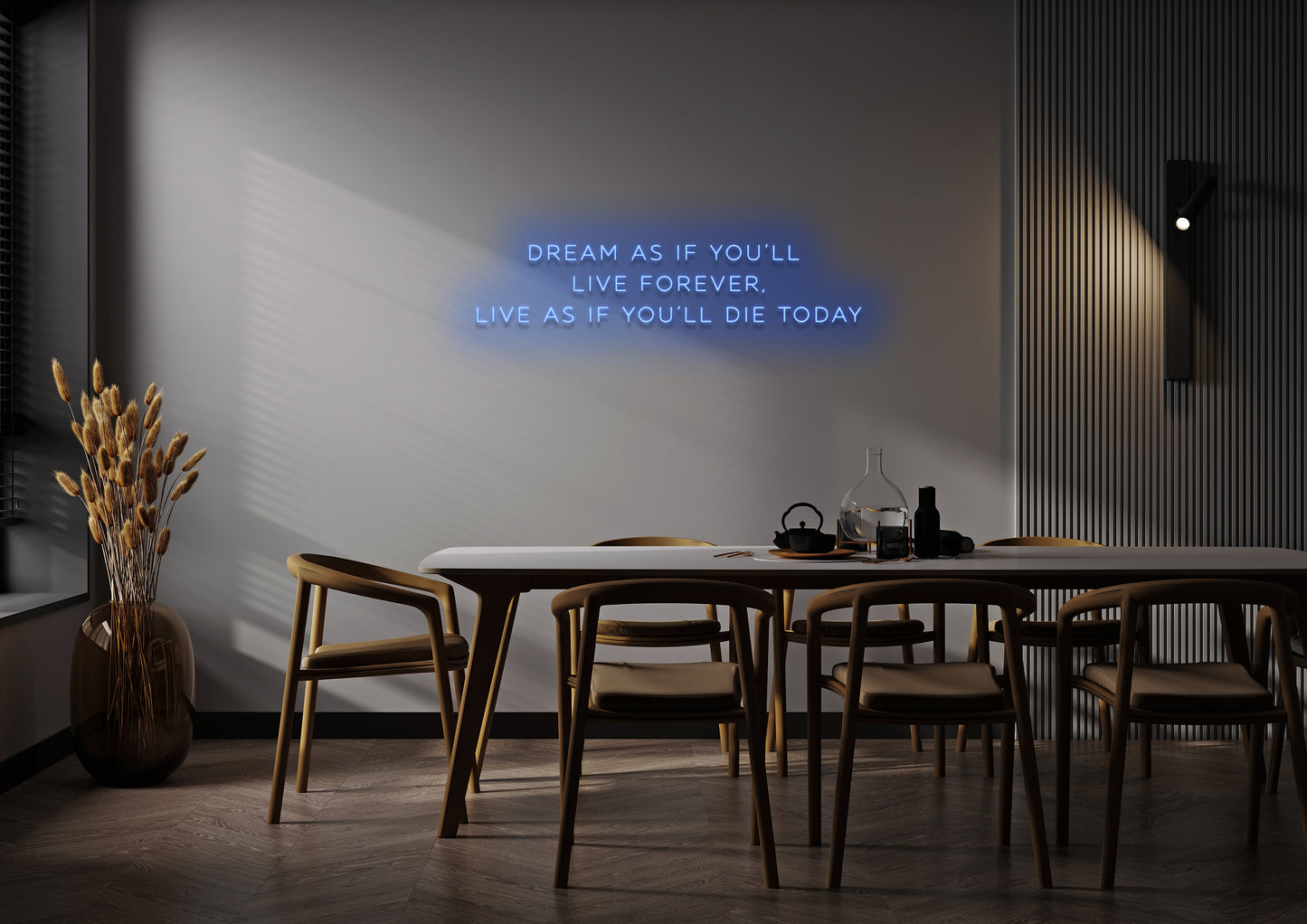 Live As If You'll Die Today - Neon Sign