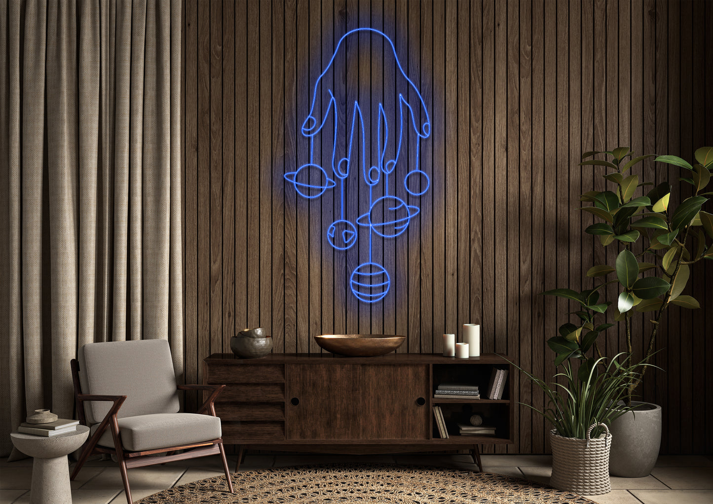 Planet Fingers - Neon Sign