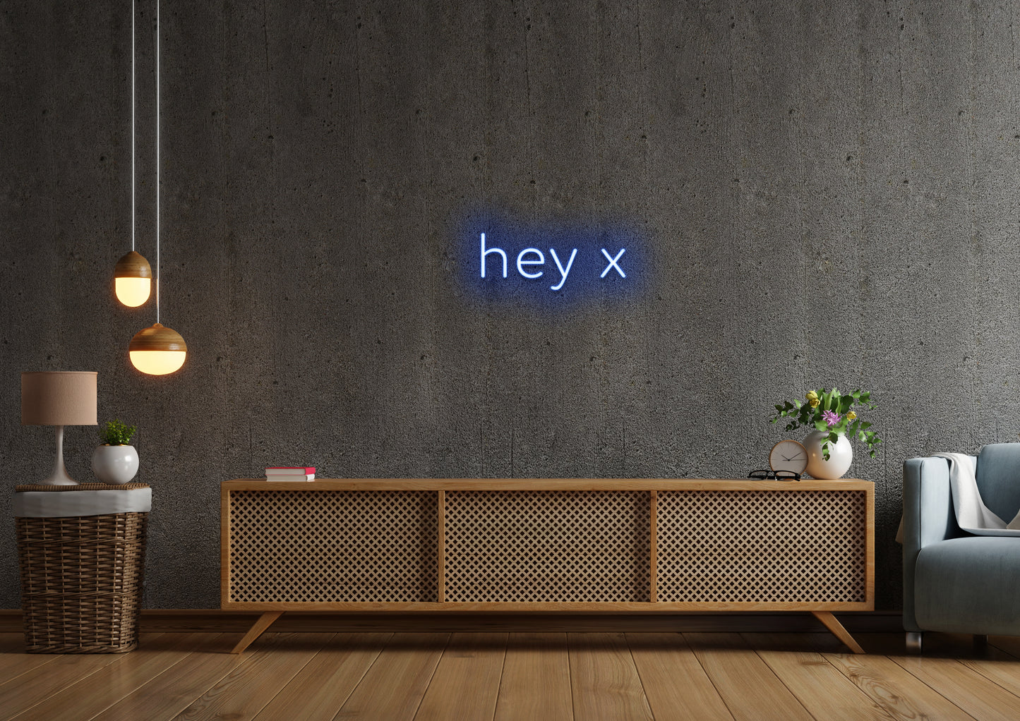 hey x - Neon Sign