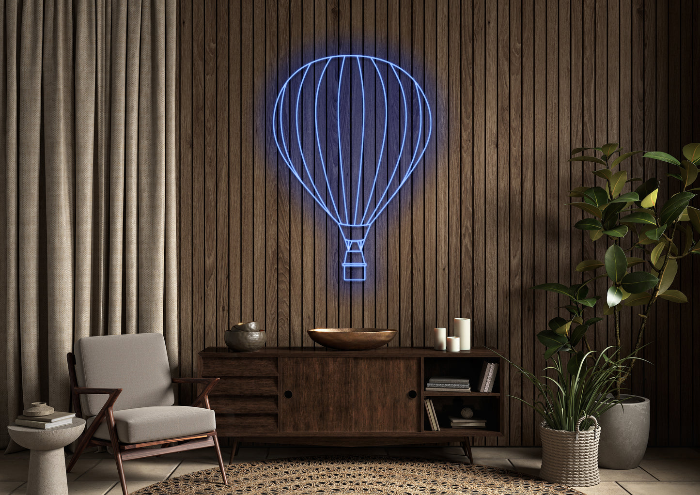 Hot Air-balloon- Neon Sign