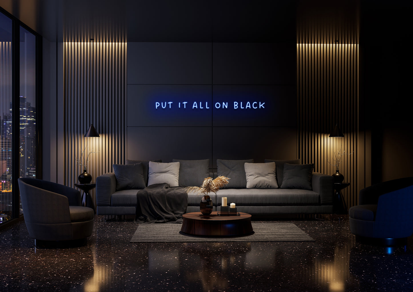 Put It All On Black - Neon Sign