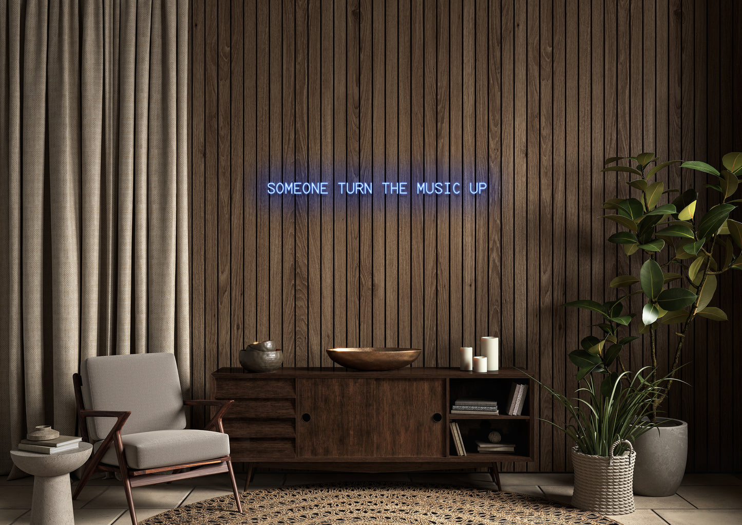 Someone Turn The Music Up - Neon Sign