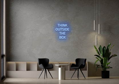 Think Outside The Box (No Box) - Neon Sign