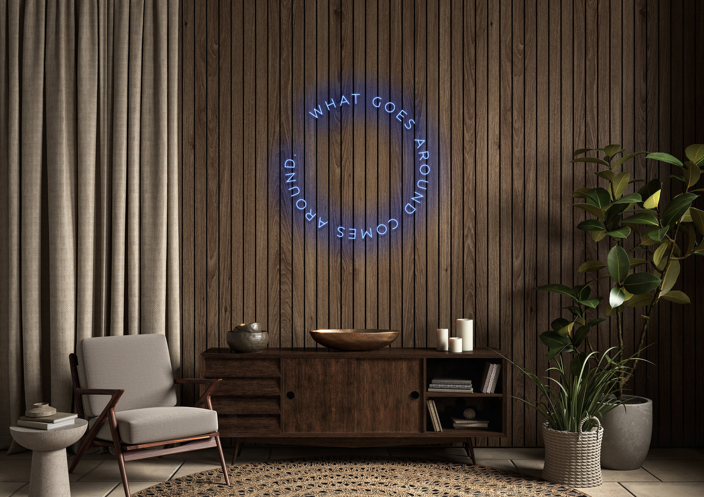 What Goes Around Comes Around - Neon Sign
