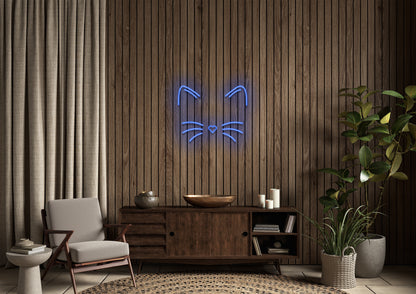 Cat Whiskers - Neon Sign