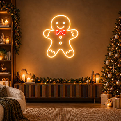 Gingerbread Man - Neon Sign