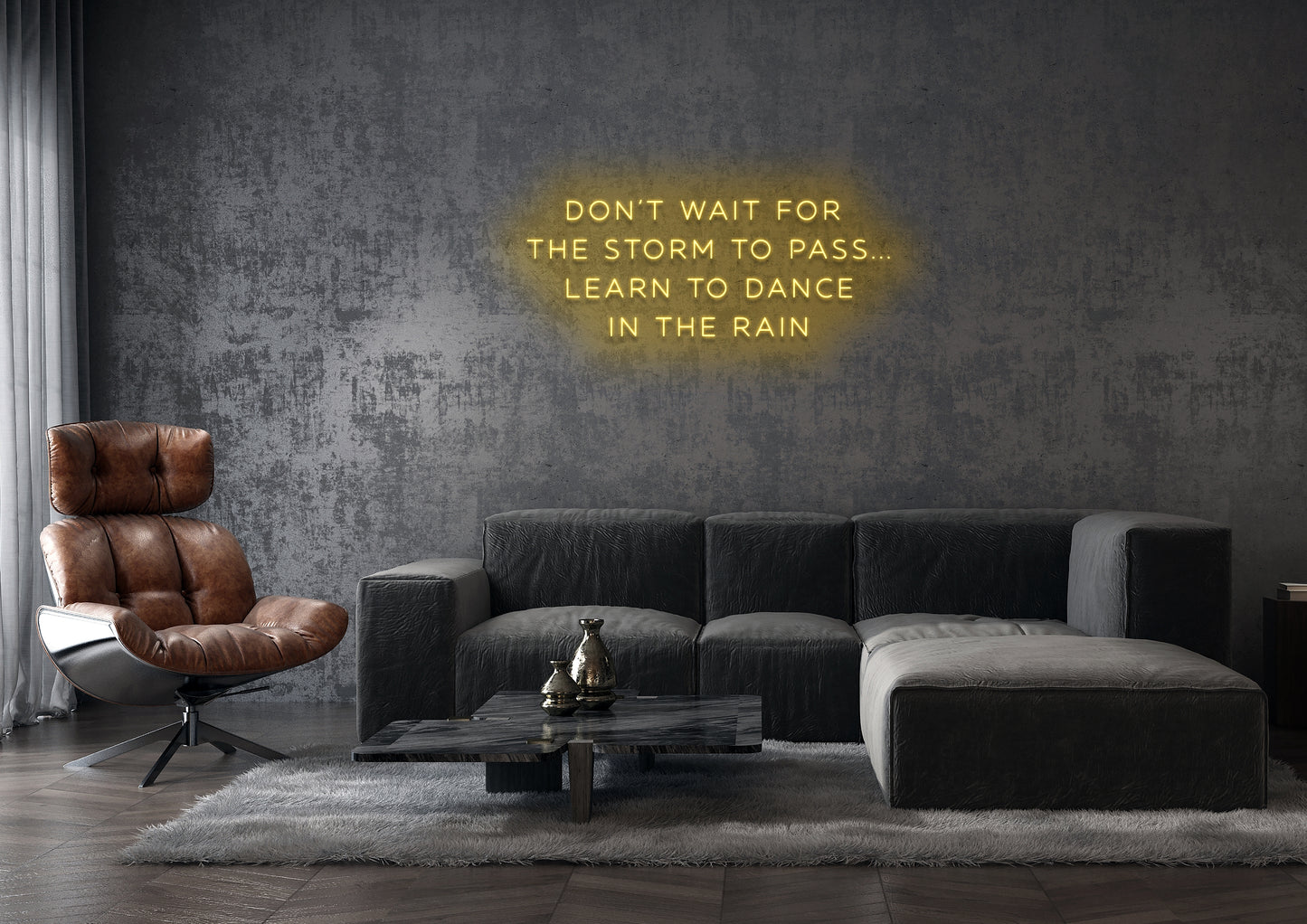 Dance in the Rain- Neon Sign
