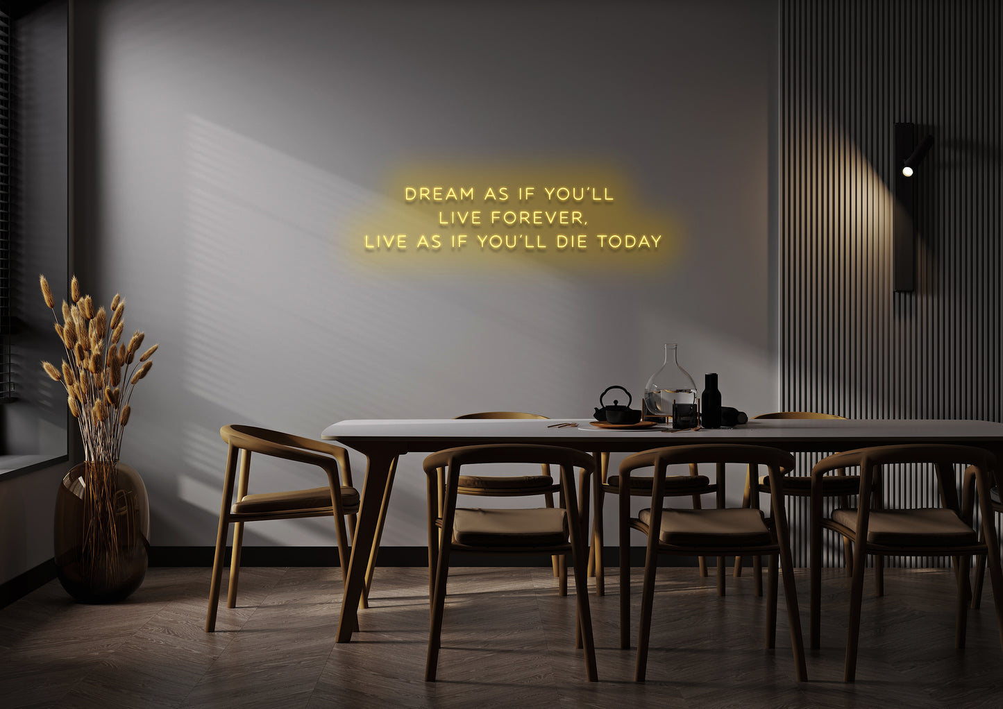 Live As If You'll Die Today - Neon Sign