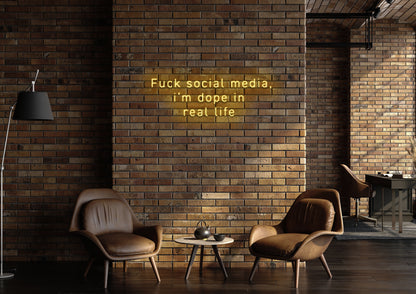 F Social Media - Neon Sign