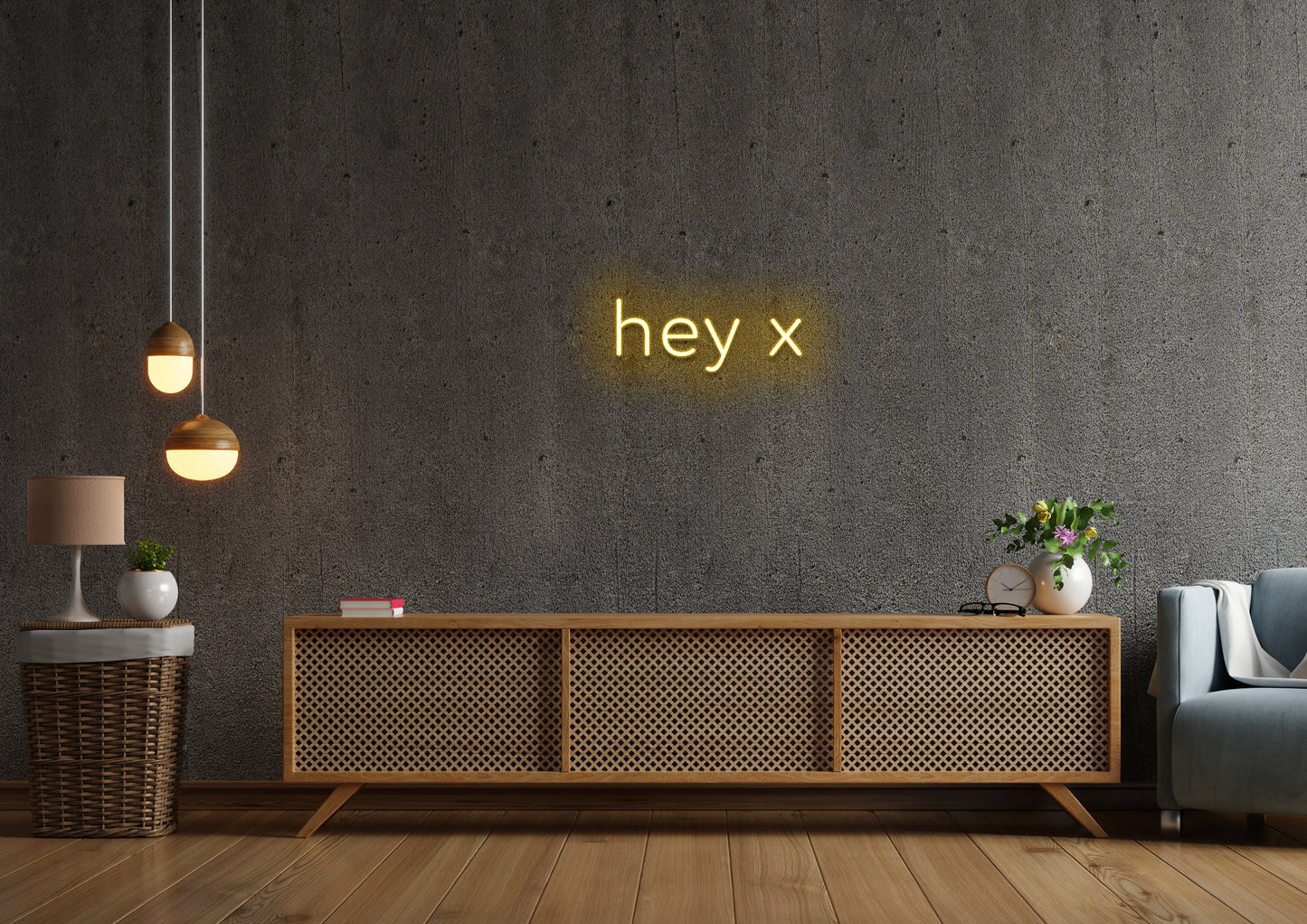hey x - Neon Sign