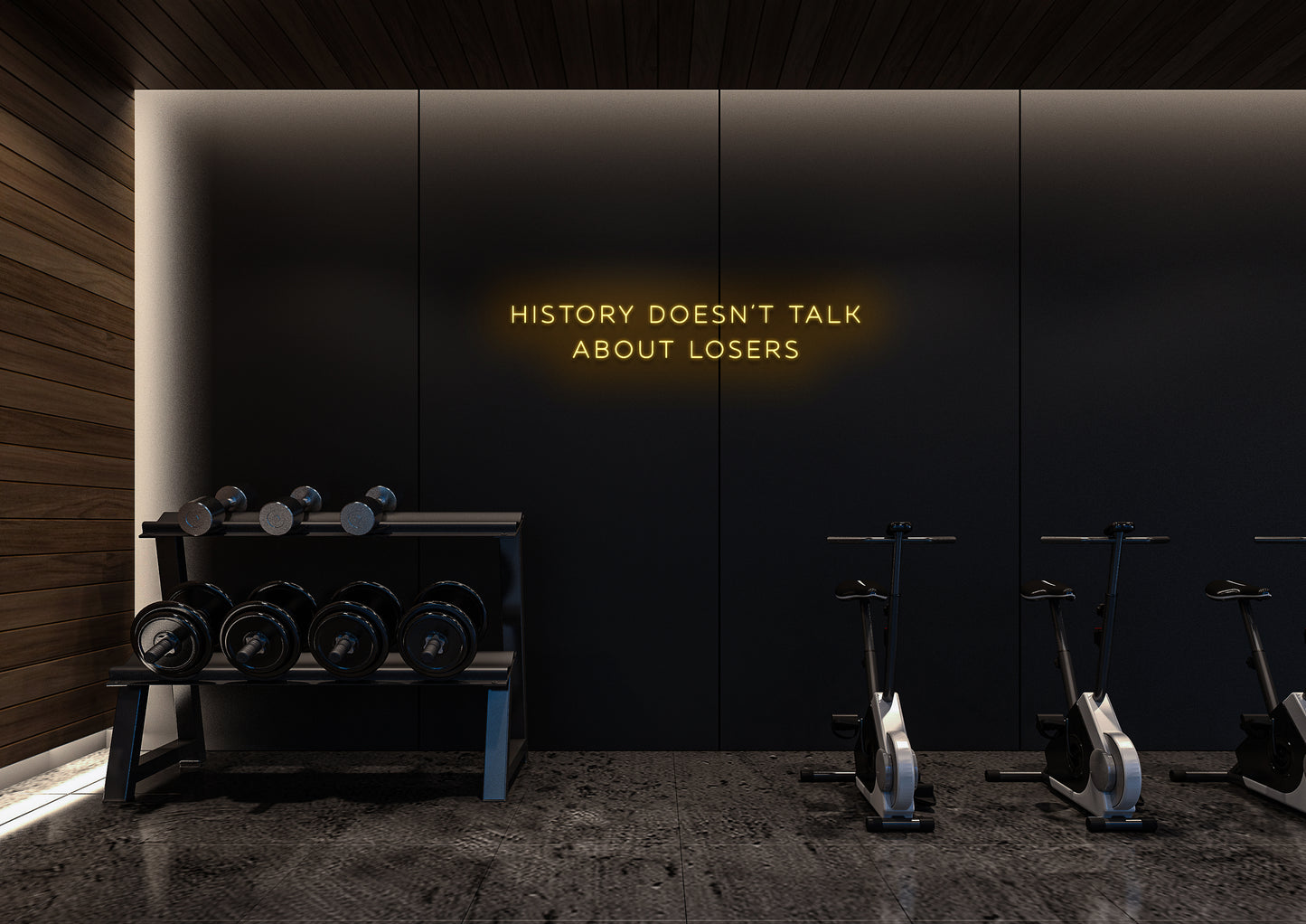 History Doesn't Talk About Losers - Neon Sign