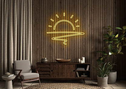 Sunset Outline (Double Line) - Neon Sign