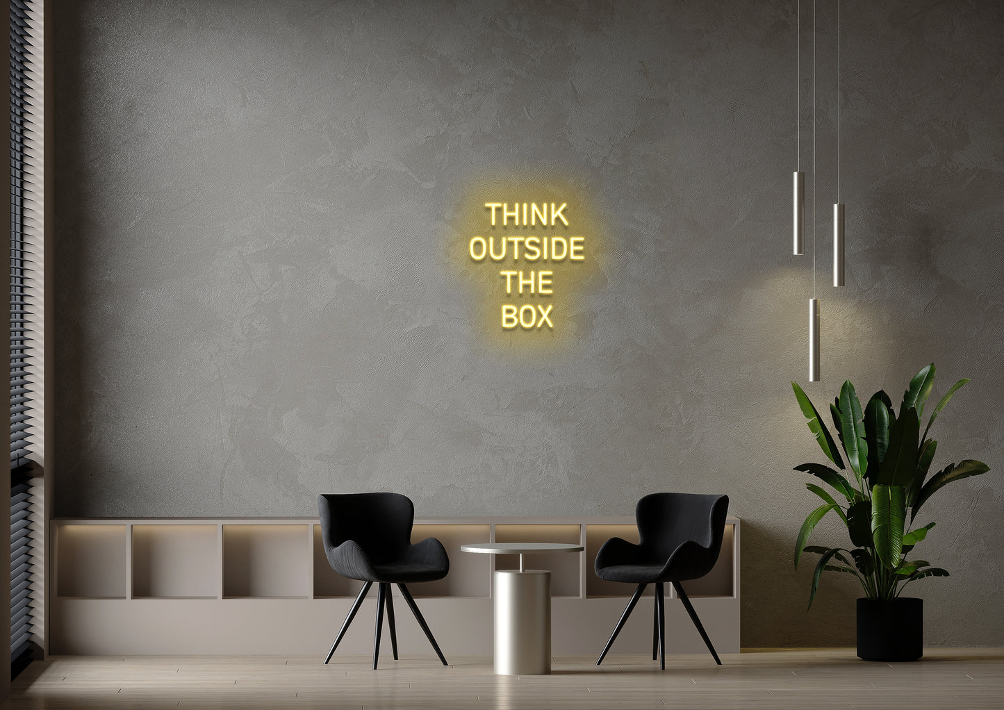 Think Outside The Box (No Box) - Neon Sign
