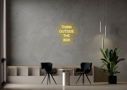 Think Outside The Box (No Box) - Neon Sign