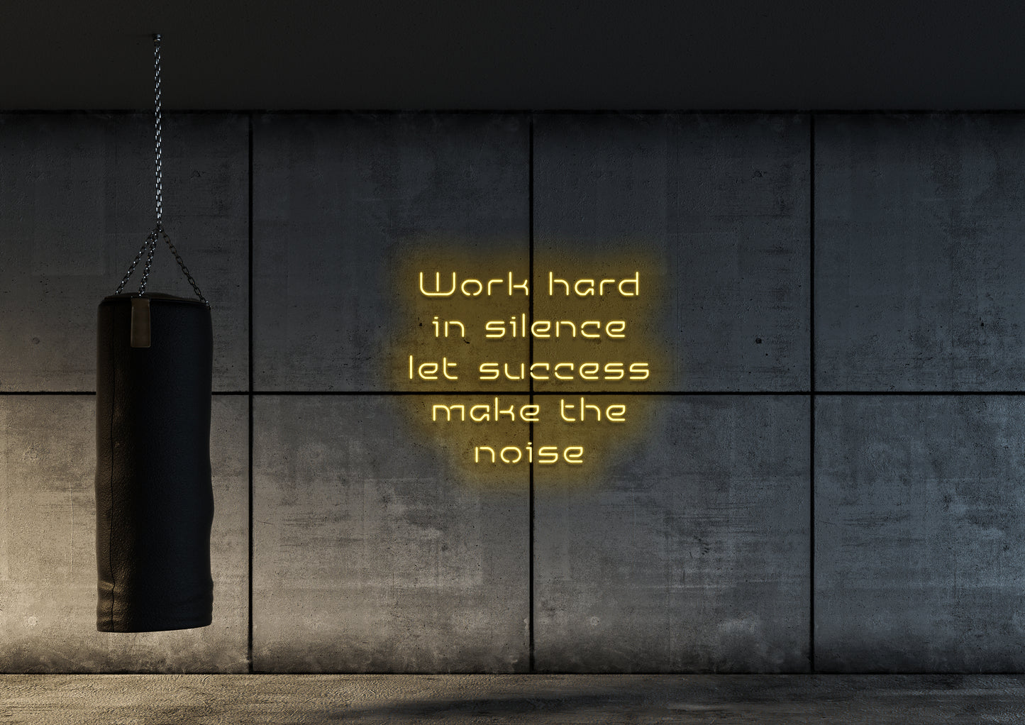 Work Hard In Silence - Neon Sign
