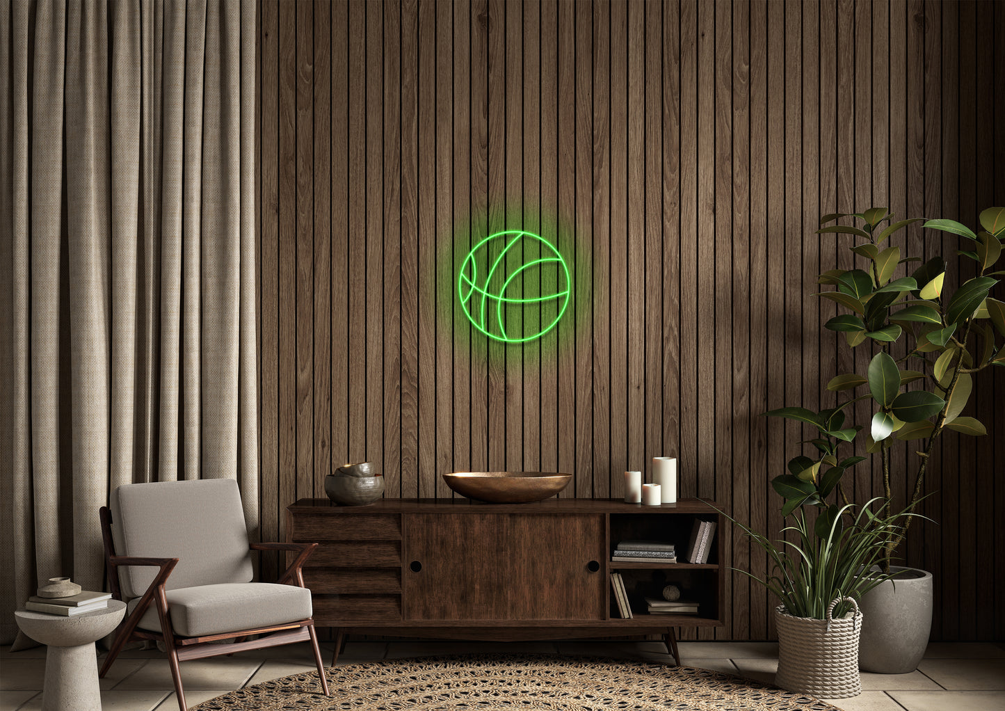Basketball - Neon Sign