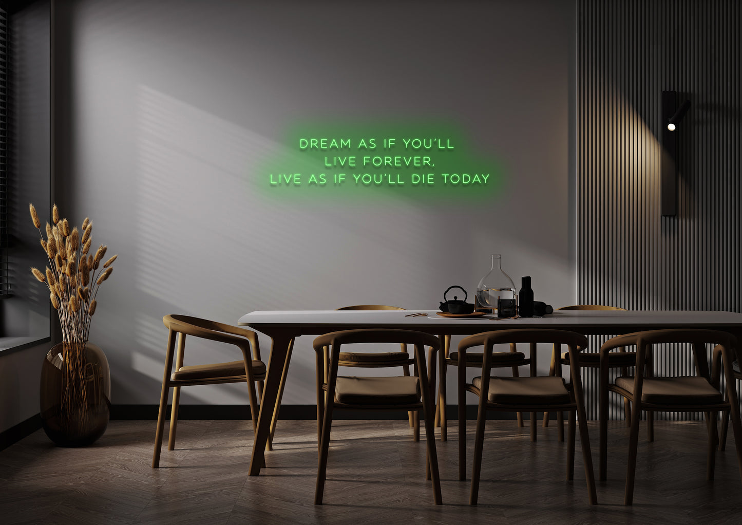 Live As If You'll Die Today - Neon Sign