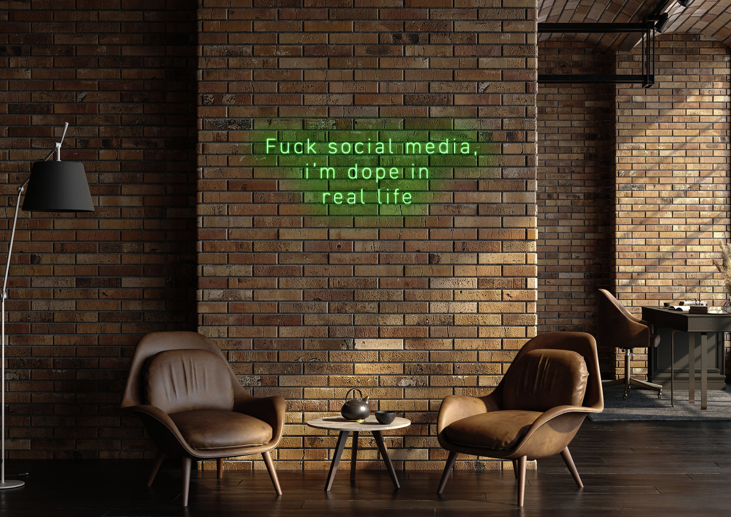 F Social Media - Neon Sign