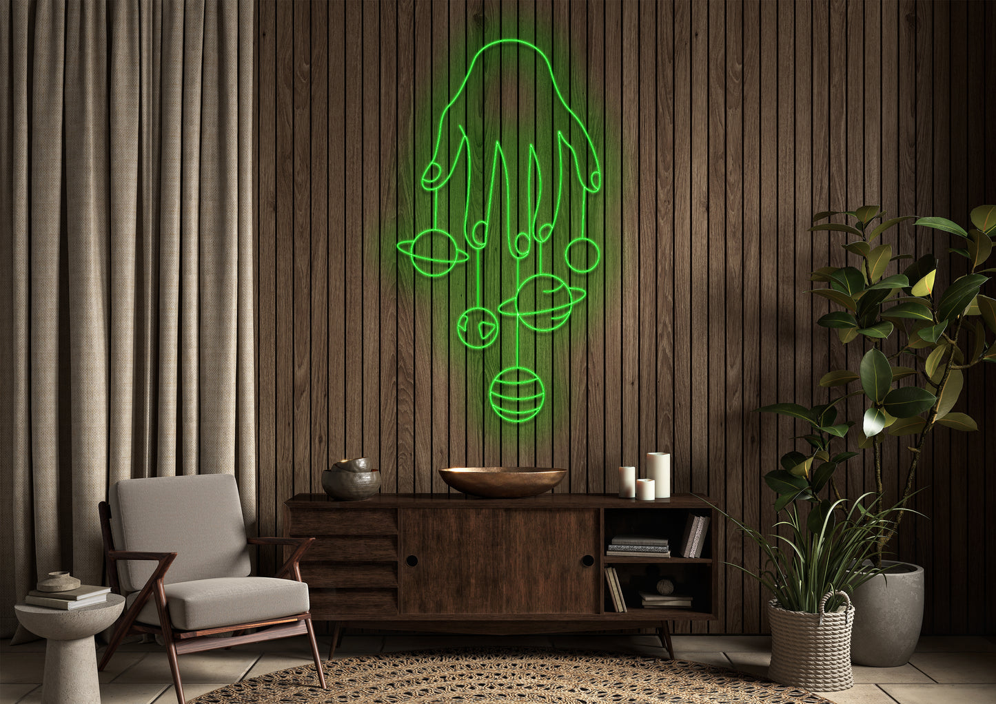 Planet Fingers - Neon Sign