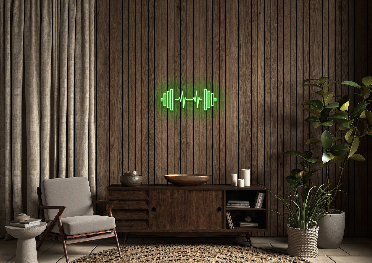 Heartbeat for Gym - Neon Sign