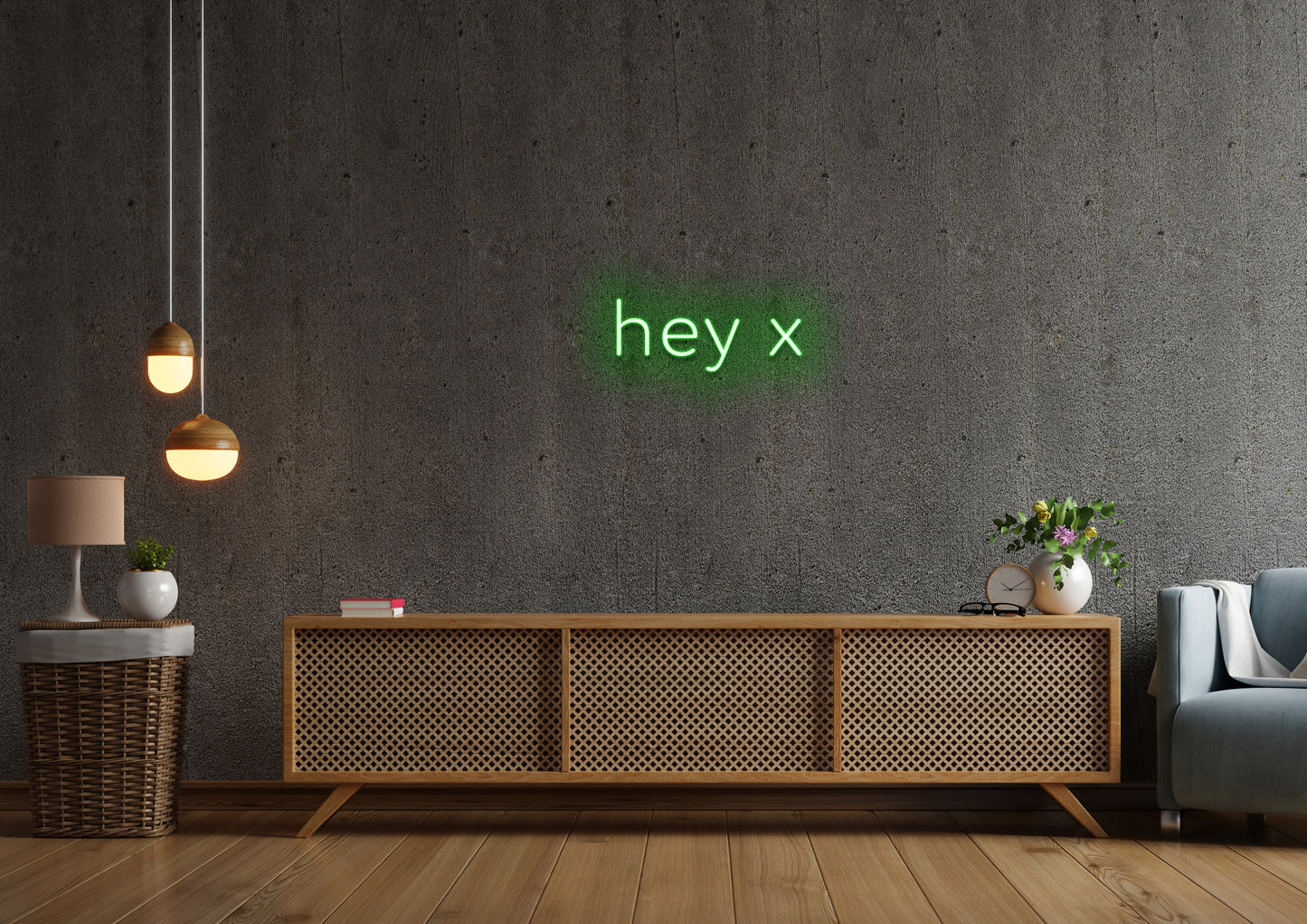 hey x - Neon Sign