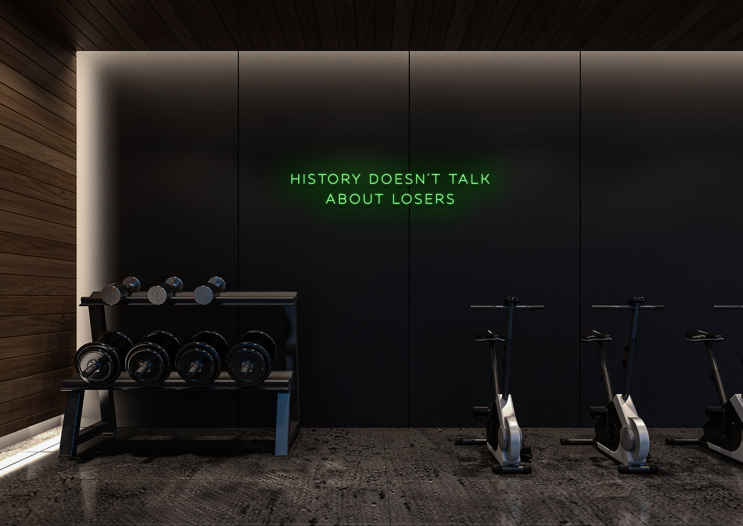 History Doesn't Talk About Losers - Neon Sign