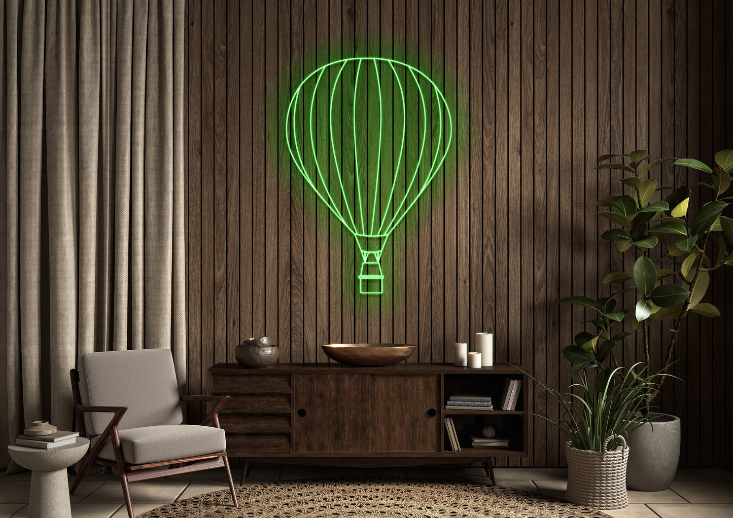 Hot Air-balloon- Neon Sign