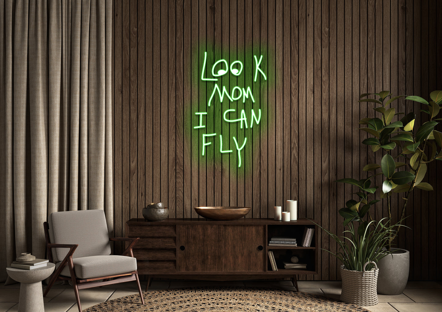 Look Mum I Can Fly - Neon Sign