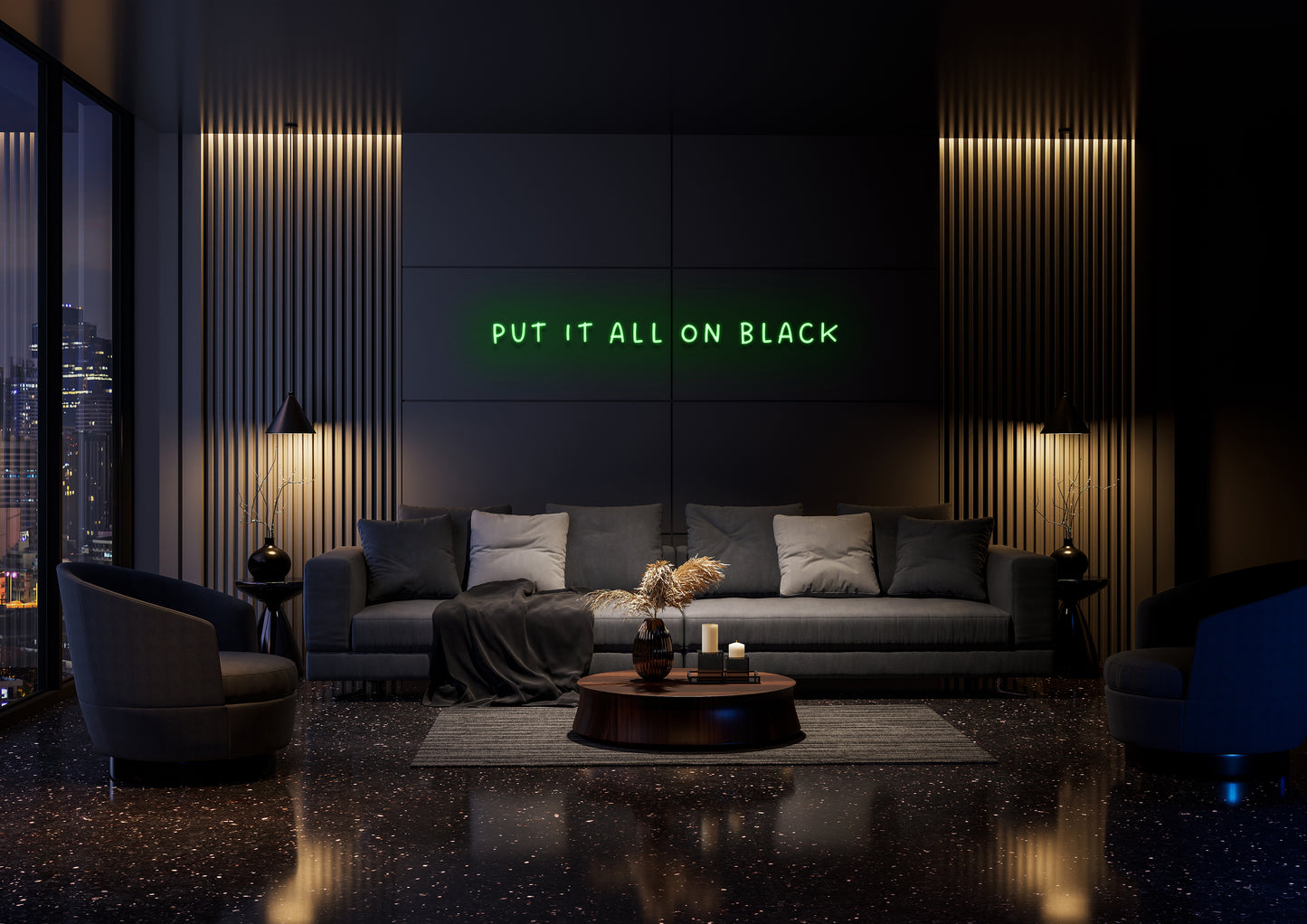 Put It All On Black - Neon Sign
