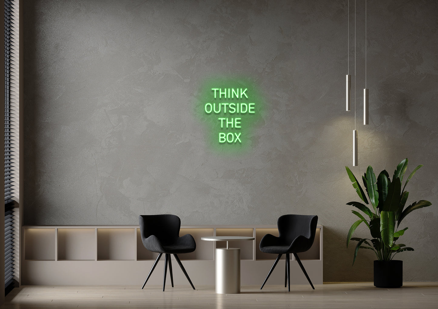 Think Outside The Box (No Box) - Neon Sign