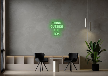 Think Outside The Box (No Box) - Neon Sign