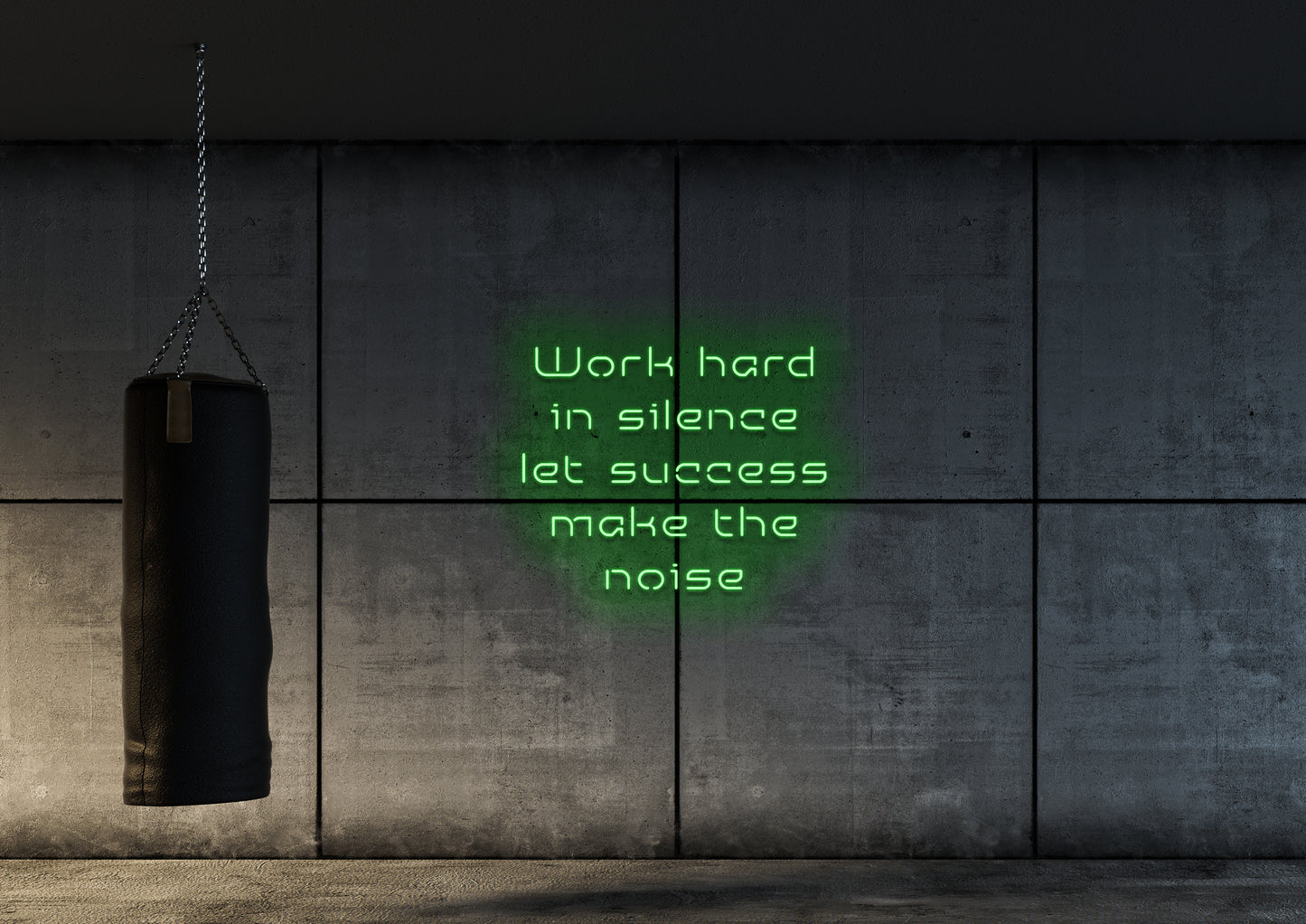 Work Hard In Silence - Neon Sign