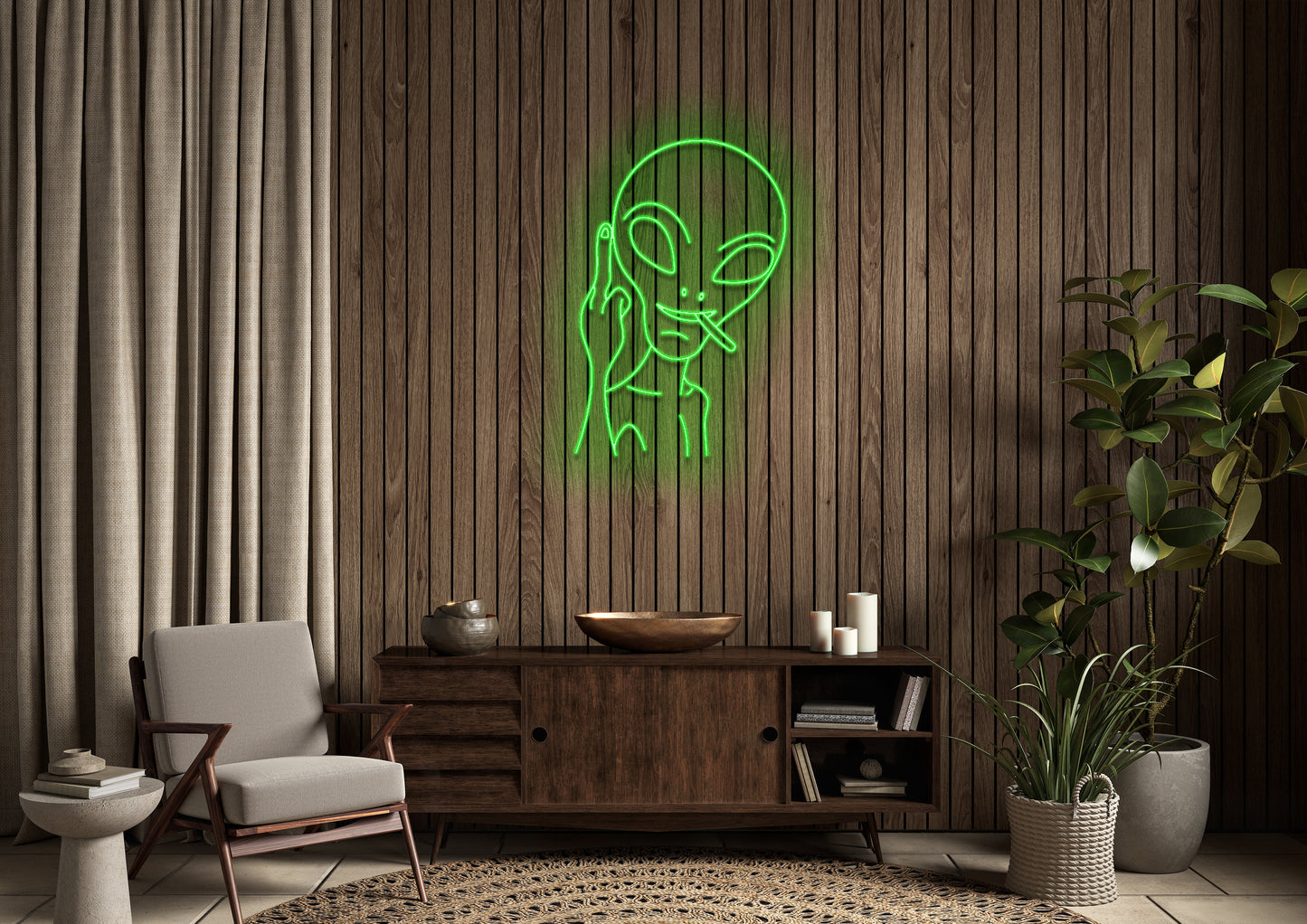 Naughty Alien - Neon Sign