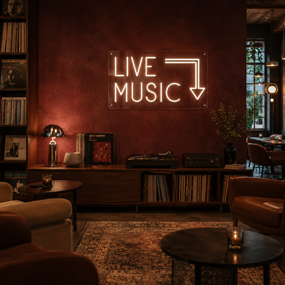 Live Music - Neon Sign