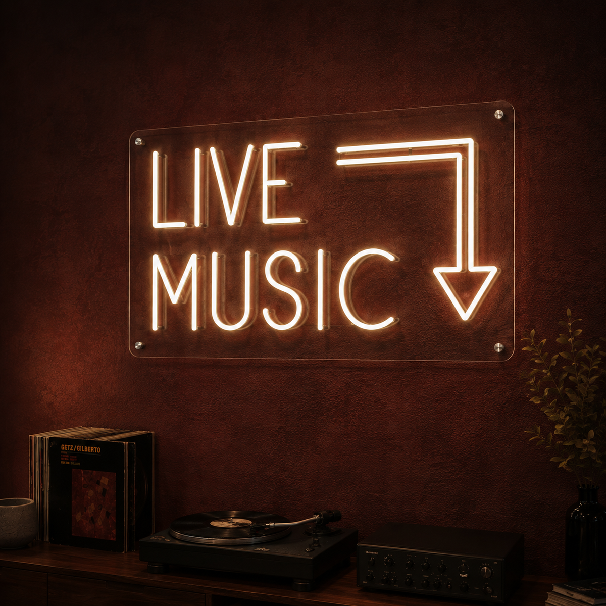 Live Music - Neon Sign