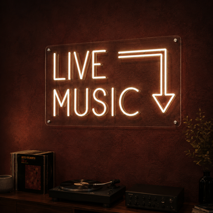 Live Music - Neon Sign