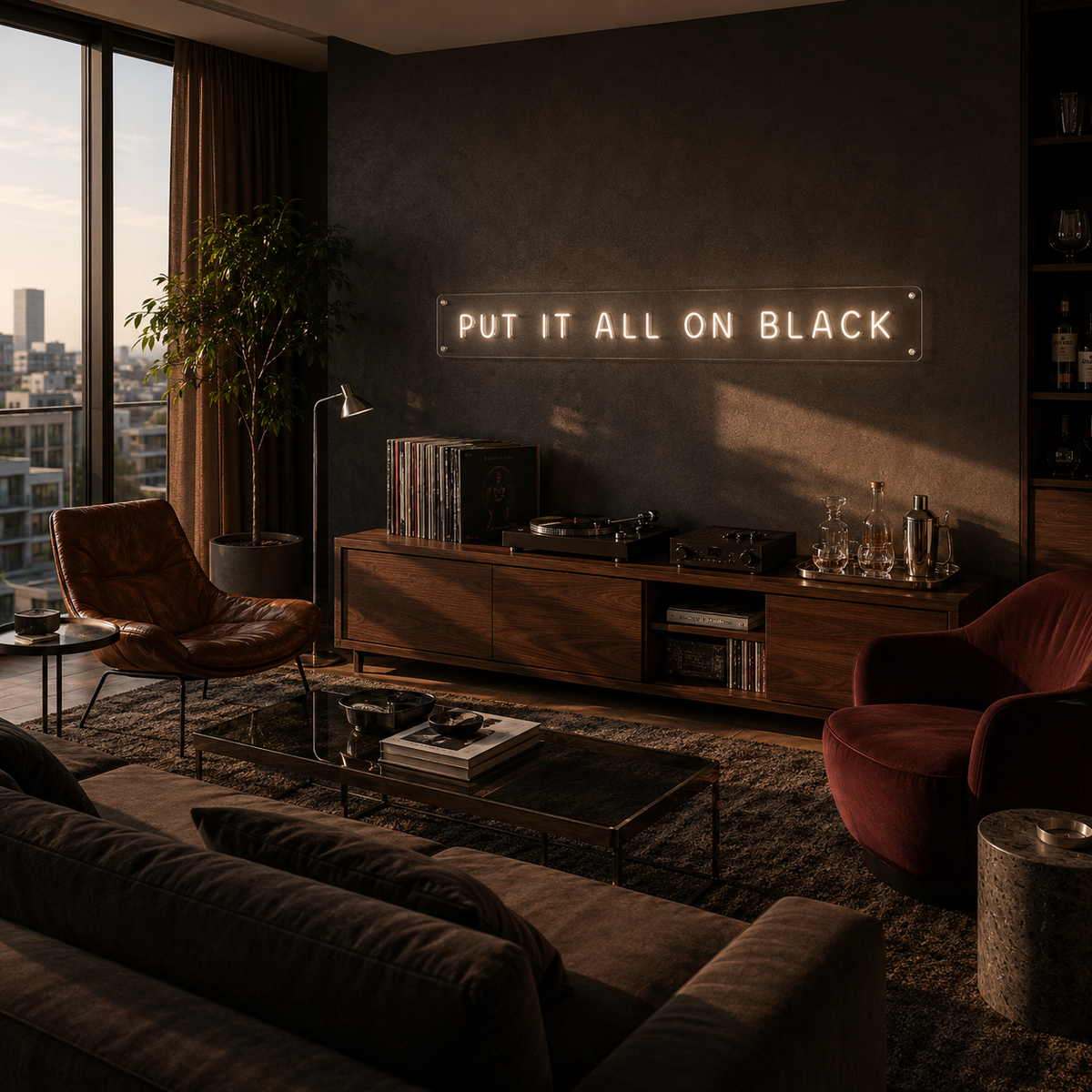 Put It All On Black - Neon Sign