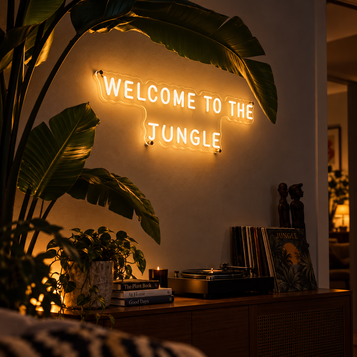Welcome To The Jungle - Neon Sign
