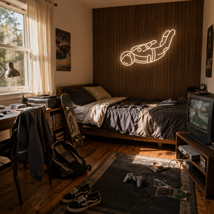 Astronaut Falling - Neon Sign
