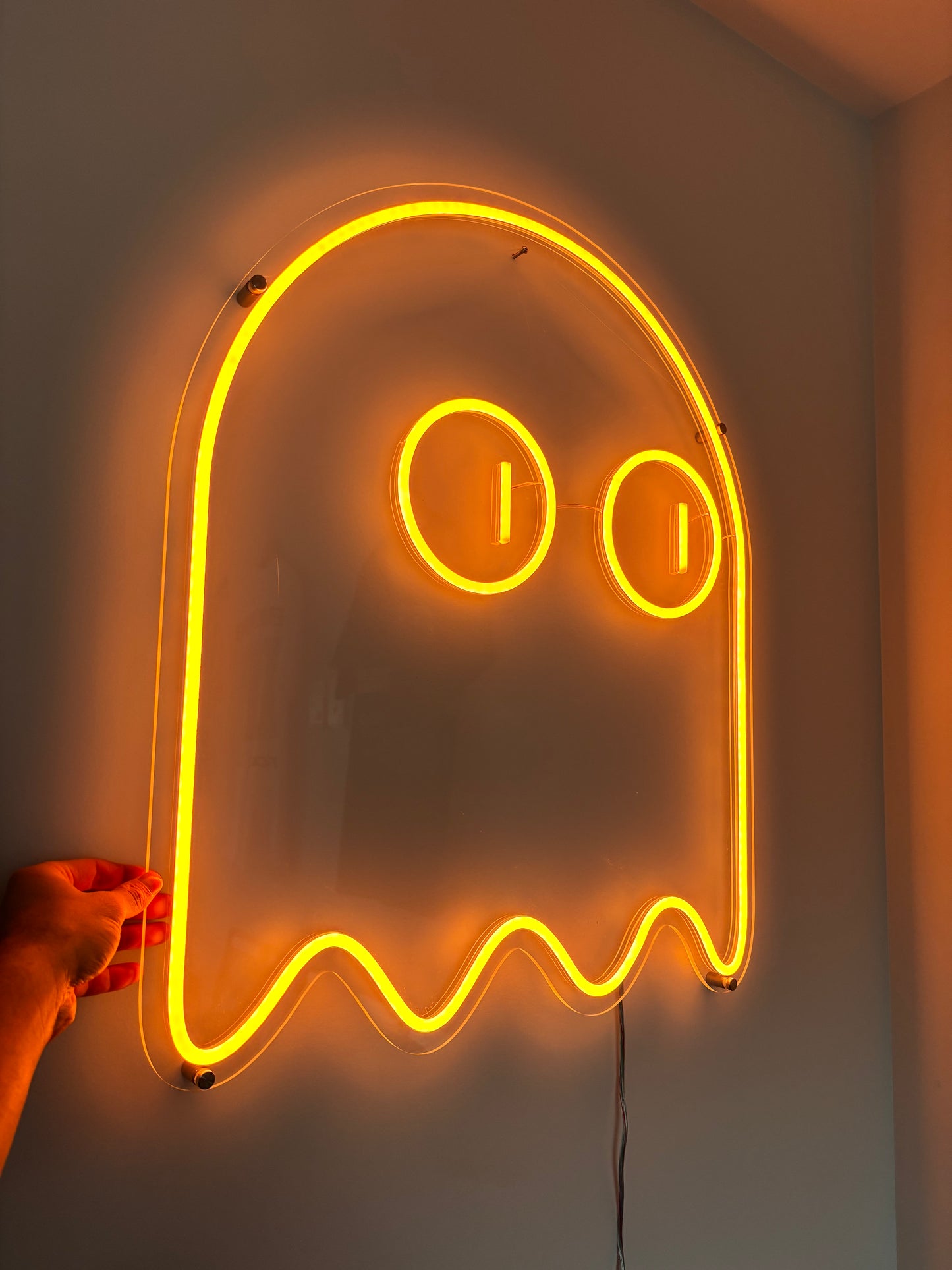 Pac Man Ghost (single line) - Neon Sign